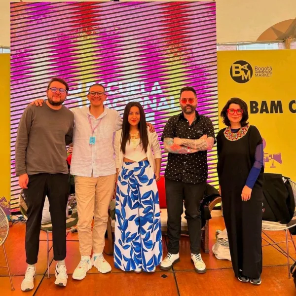 Paula Andrea Pinzón en un encuentro profesional del Bogotá Audiovisual Market.